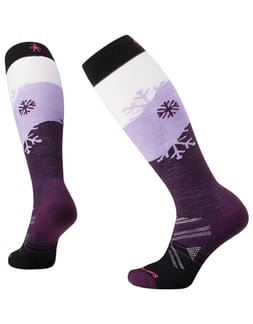 W Ski Full Cushion Snowpocalypse Pattern OTC Socks Purple Iris