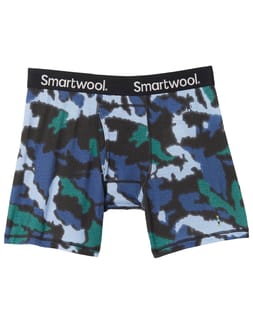 Men'S Merino Print Boxer Brief Boxed Mist Bluebluredcmop