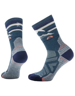 Women's Hike Light Cushion Mountain Moon Crew Socks Twilight Blue