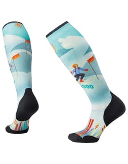W Ski Targeted Cushion Snow Bunny Print OTC Socks Capri