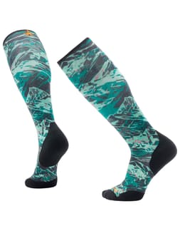 Ski Targeted Cushion Green Slopes Print OTC Socks Black