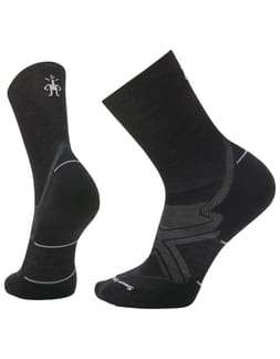W Run Cold Weather Targeted Cushion Crew Socks Black