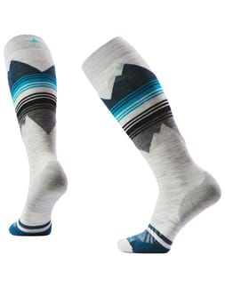 W Ski Targeted Cushion Pattern OTC Socks Ash
