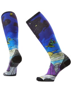W Ski Zero Cushion Galactic Ski Print OTC Socks Deep Navy