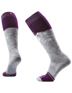 W Snowboard Targeted Cushion Valley Sunset OTC Socks Light Gray