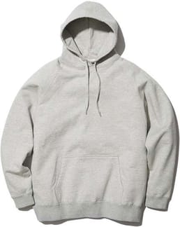 Recycled Cotton Pullover Hoodie Medium Grey