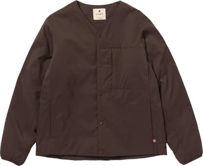 Flexible Insulated Cardigan Dark Brown