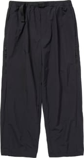 Nylon Double Rip Pants Black
