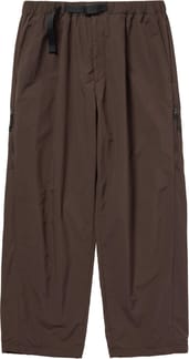 Nylon Double Rip Pants Dark Brown
