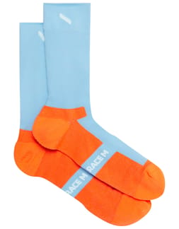 Crew Race Sock Pastel Blue/Orange