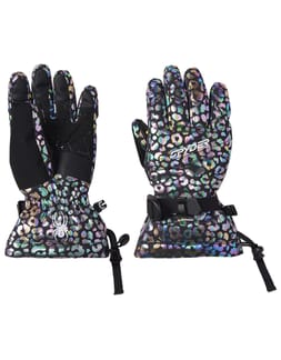 Youth Overweb Ski Gloves Leopard