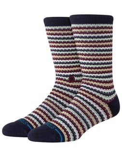 Chiclets Waffle Knit Crew Navy