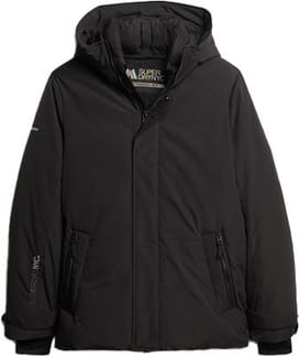City Padded Hooded Wind Parka Black