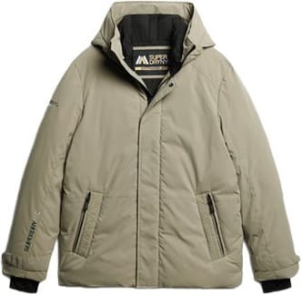 City Padded Hooded Wind Parka Light Khaki Green