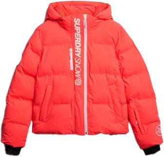 Ski Boxy Puffer Jacket Hyper Fire Coral
