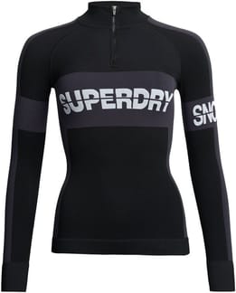 Seamless 1/4 Zip Baselayer Top Black