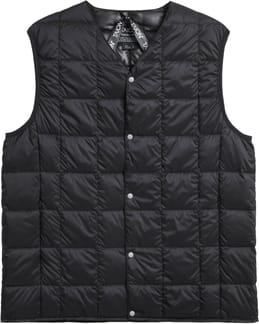 V-Neck Button Down Vest Black