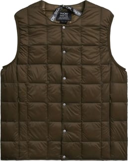 Crew Neck Button Down Vest Dark Choco