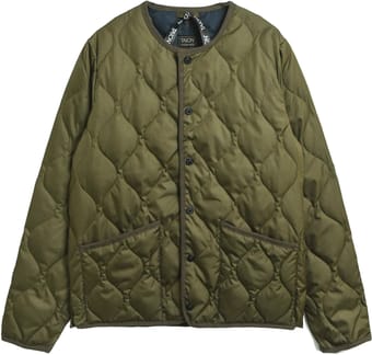 Military Crew Neck Down Jacket Dark Olive