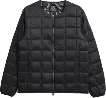 Crew Neck W-Zip Down Jacket Black