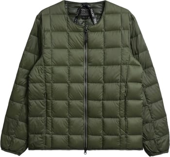 Crew Neck W-Zip Down Jacket Dark Olive