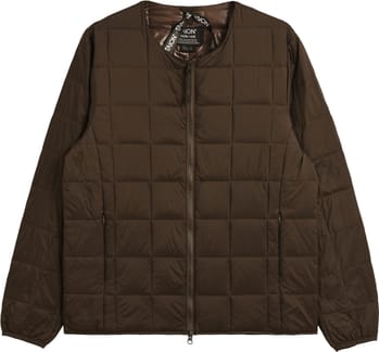 Crew Neck W-Zip Down Jacket Dark Choco