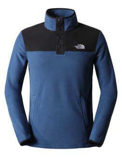 M Homesafe Snap Neck Fleece Pullover Shady Blue-TNF Black