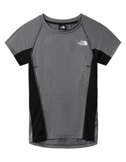 W Ao Tee Asphalt Grey White Heather-TNF Black