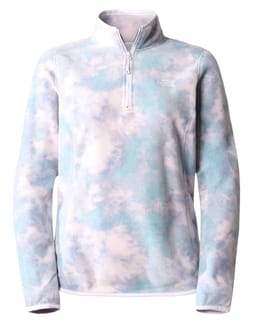 W 100 Glacier 1/4 Zip Lavender Fog Glacier Dye Print