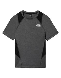 M Ao Glacier Tee Asphalt Grey White Heather-TNF Black