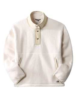 W Cragmont Fleece 1/4 Snap Gardenia White-Gravel