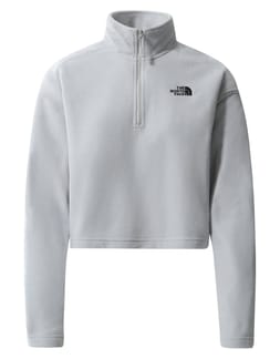 W 100 Glacier Cropped 1/4 Zip TNF Light Grey Heather