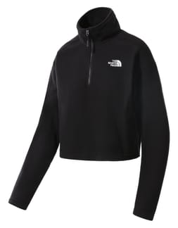 W 100 Glacier Cropped 1/4 Zip TNF Black