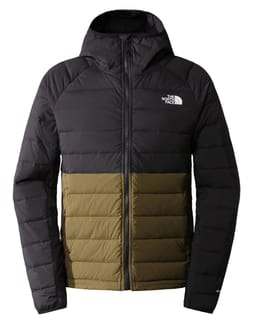 M Belleview Stretch Down Hoodie TNF Black-Military Olive