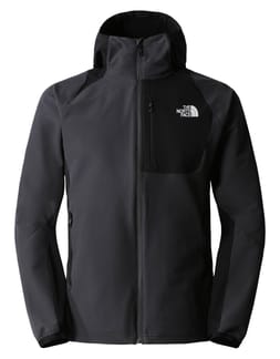 M Ao Softshell Hoodie Asphalt Grey-TNF Black-TNF Black