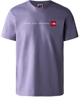 M S/S Never Stop Exploring Tee Lunar Slate
