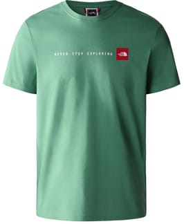 M S/S Never Stop Exploring Tee Deep Grass Green