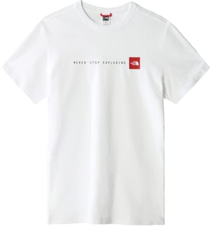M S/S Never Stop Exploring Tee TNF White