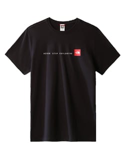 M S/S Never Stop Exploring Tee TNF Black