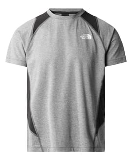 M Ao Glacier Tee Asphalt Grey White Heather/TNF Black