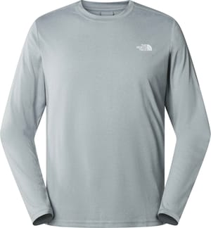 M Reaxion Amp L/S Crew Mid Grey Heather