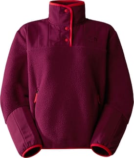 W Cragmont Fleece 1/4 Snap Boysenberry/Fiery Red
