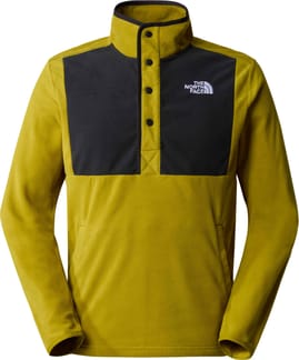 M Homesafe Snap Neck Fleece Pullover Sulphur Moss/TNF Black