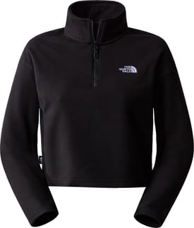 W 100 Glacier Cropped 1/4 Zip TNF Black
