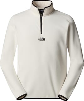 M Glacier 1/4 Zip Embroidered Logo Gardenia White 