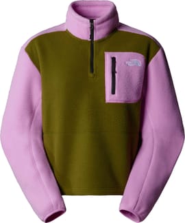 W Yumiori 1/4 Zip Forest Olive/Dragonfruit