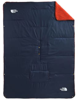 Wawona Fuzzy Blanket U Summit Navy/Rusted Bron