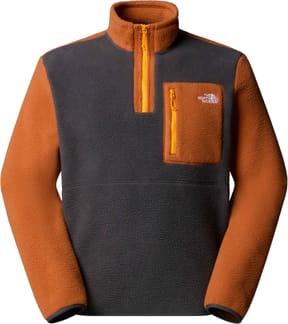 M Yumiori 1/4 Zip Asphalt Grey Burnt Umber Summit Gold
