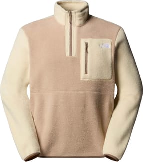 M Yumiori 1/4 Zip Mushroom Grey Gravel Mocha Brown