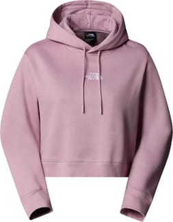 W Essential Crop Hoodie Ashen Purple